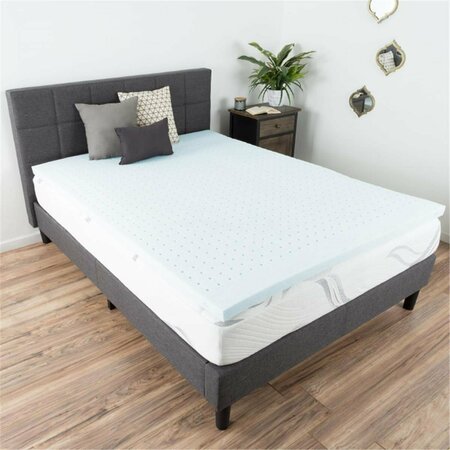 BEDDING BEYOND 2 in. Gel Infused Memory Foam Mattress Topper Memory, Support Cooling & Comfort, King Size BE3251482